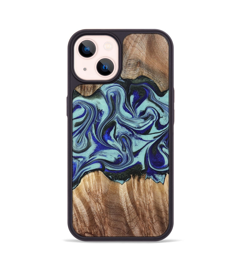 iPhone 14 Wood Phone Case - Idella (Green, 822319)