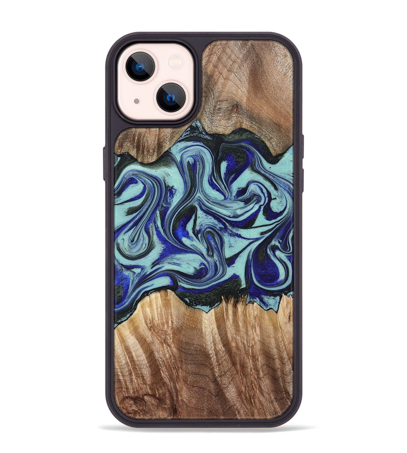 iPhone 14 Plus Wood Phone Case - Idella (Green, 822319)