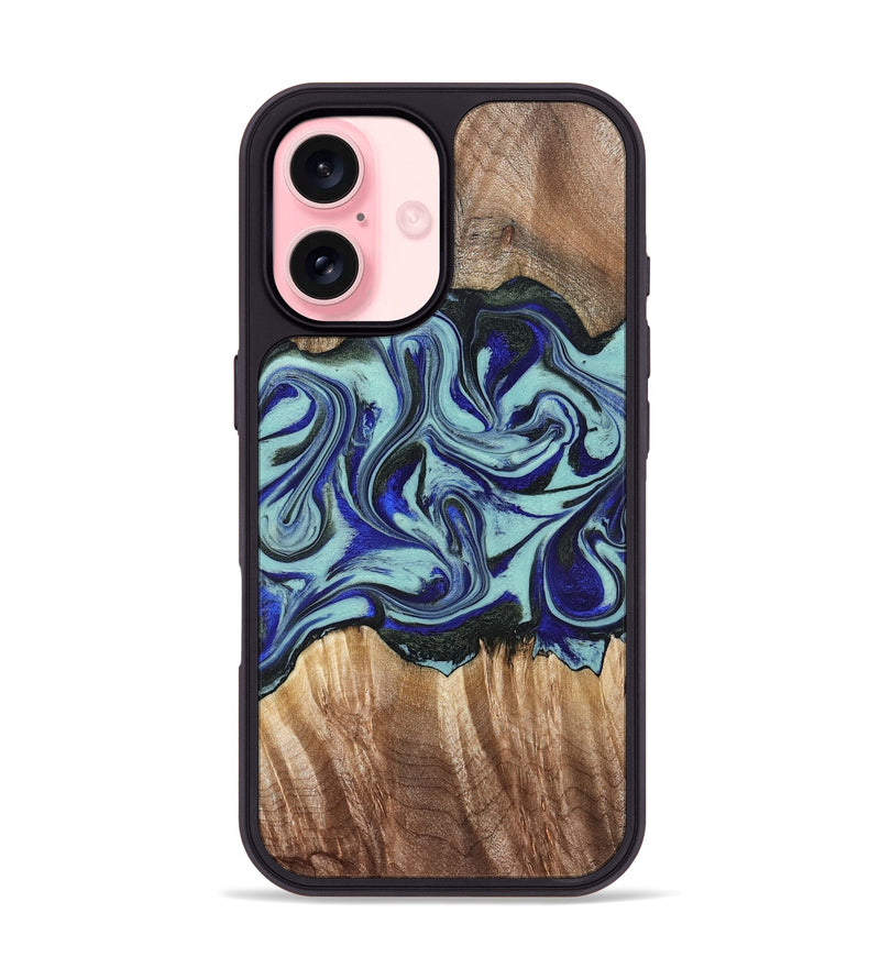 iPhone 16 Wood Phone Case - Idella (Green, 822319)