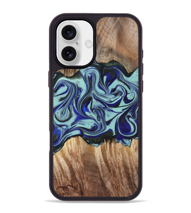 iPhone 16 Plus Wood Phone Case - Idella (Green, 822319)