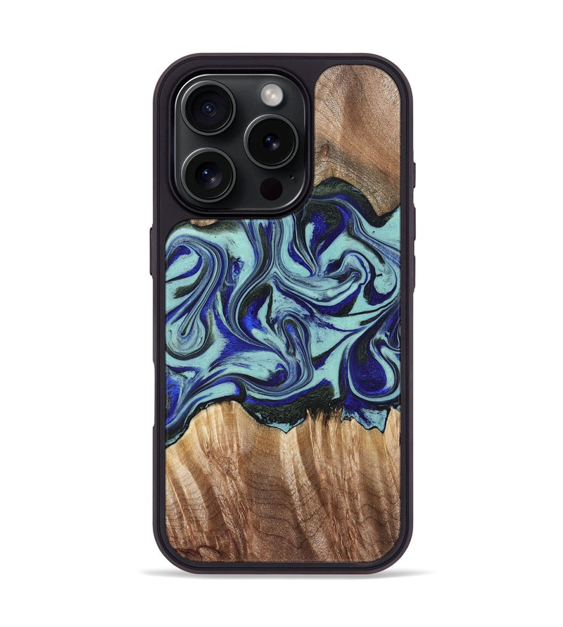 iPhone 16 Pro Wood Phone Case - Idella (Green, 822319)