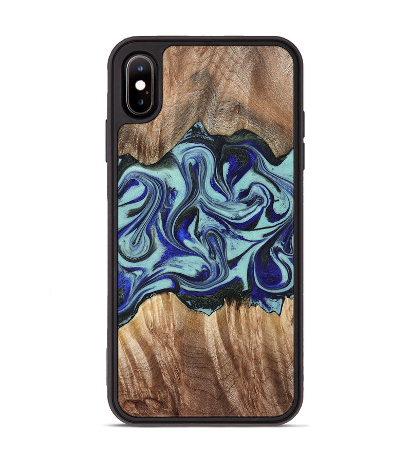 iPhone Xs Max Wood Phone Case - Idella (Green, 822319)