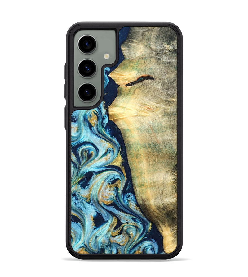 Galaxy S24 Plus Wood Phone Case - Orval (Teal & Gold, 822322)