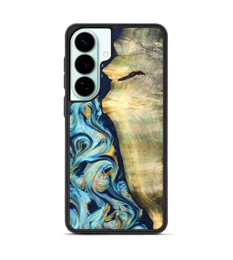 Galaxy S26 Plus Wood Phone Case - Orval (Teal & Gold, 822322)