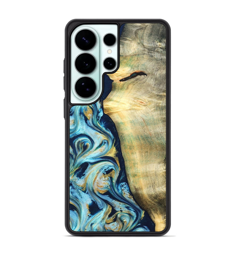 Galaxy S26 Ultra Wood Phone Case - Orval (Teal & Gold, 822322)