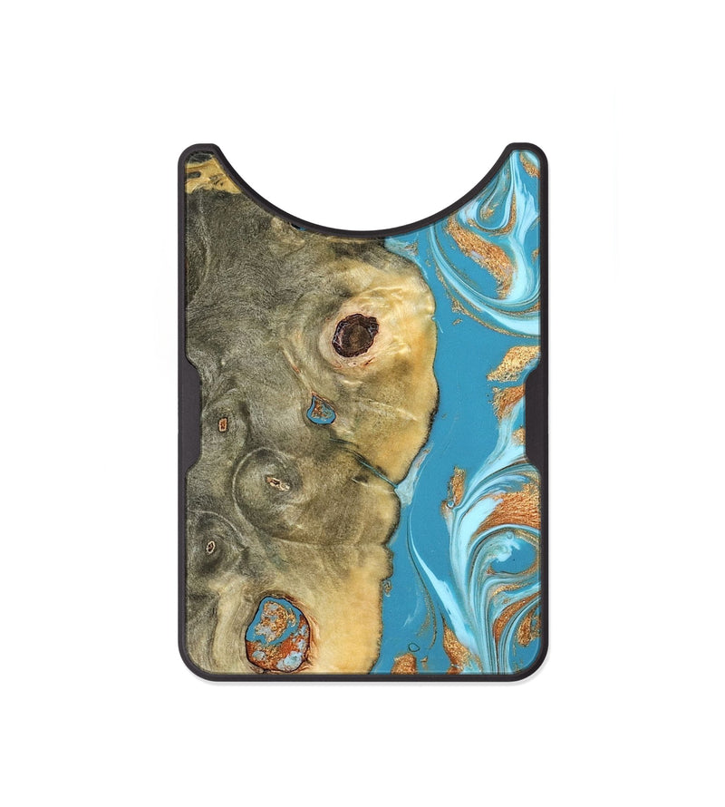 Alloy Wood Wallet - Kahlani (Teal & Gold, 822323)