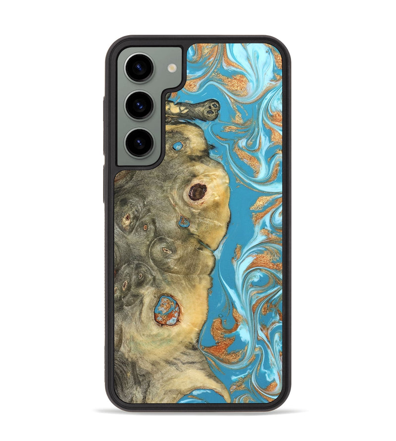 Galaxy S23 Plus Wood Phone Case - Kahlani (Teal & Gold, 822323)