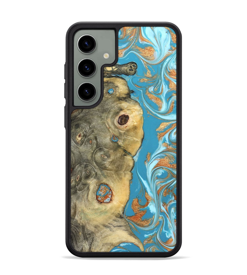 Galaxy S24 Plus Wood Phone Case - Kahlani (Teal & Gold, 822323)