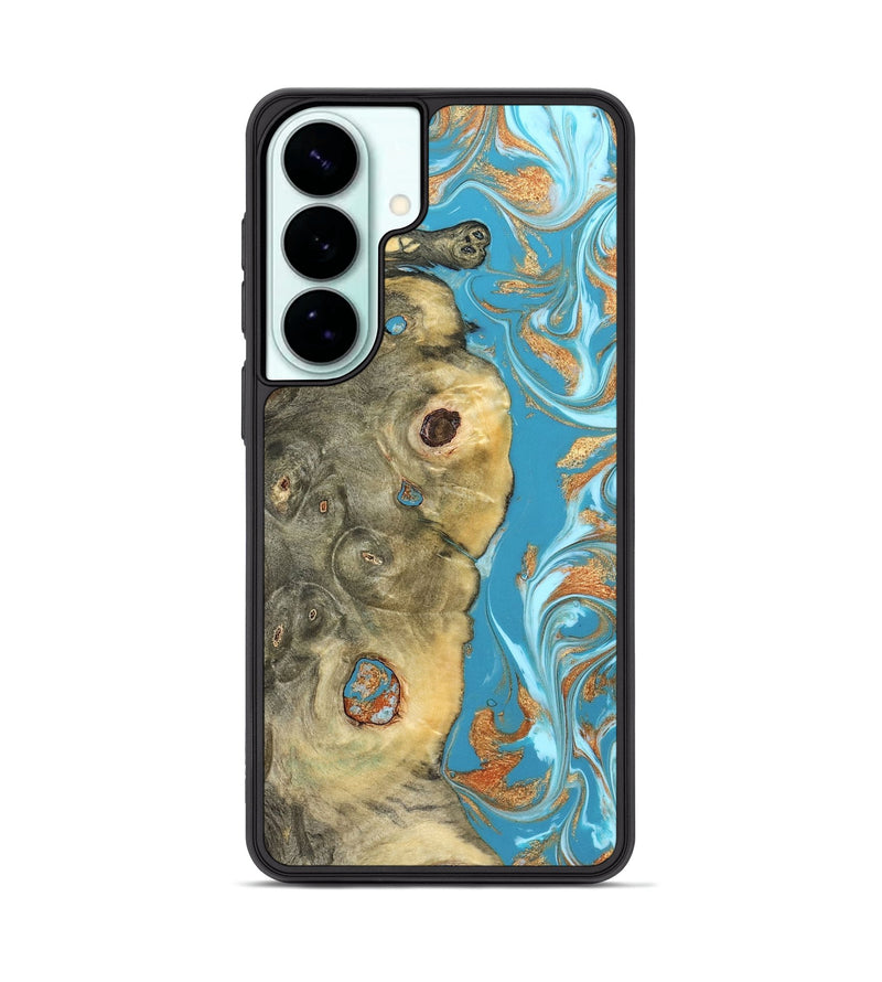 Galaxy S26 Plus Wood Phone Case - Kahlani (Teal & Gold, 822323)
