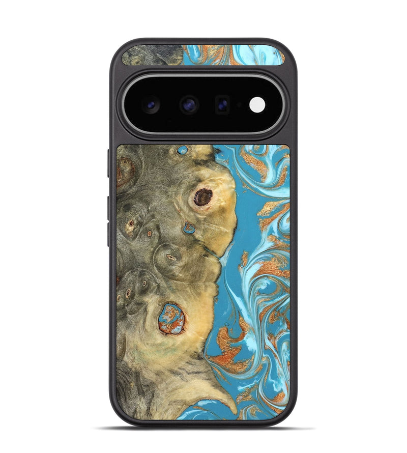 Pixel 11 Wood Phone Case - Kahlani (Teal & Gold, 822323)