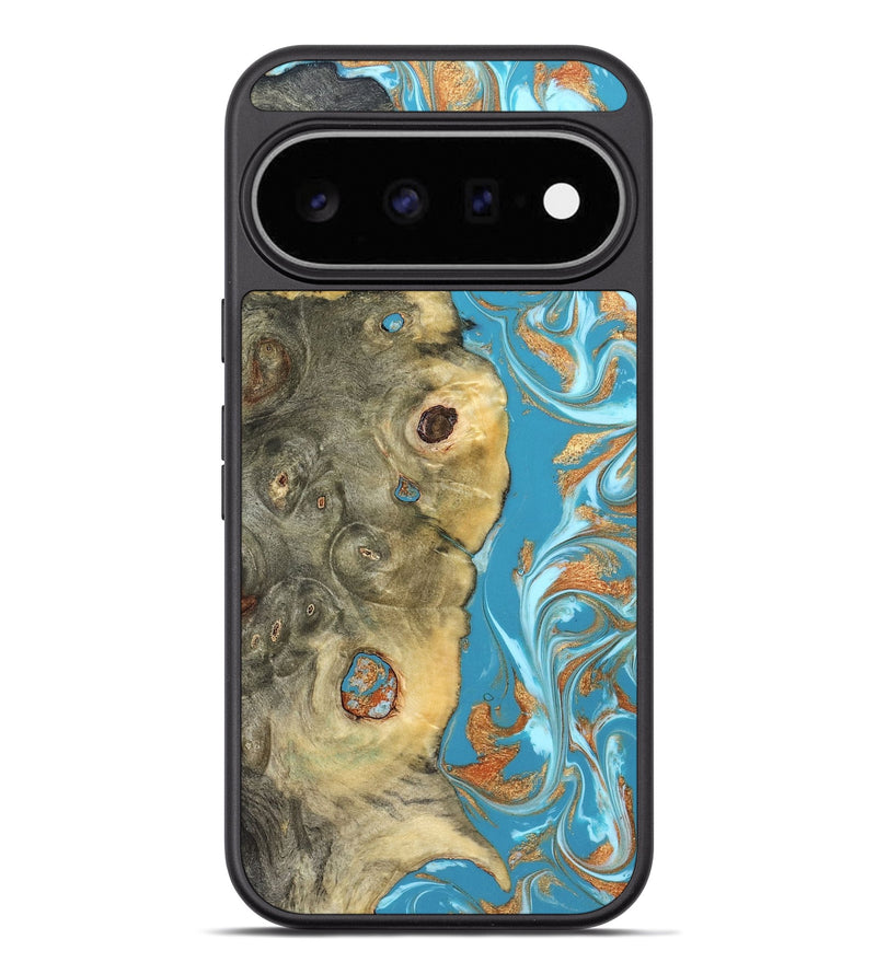 Pixel 11 Pro XL Wood Phone Case - Kahlani (Teal & Gold, 822323)