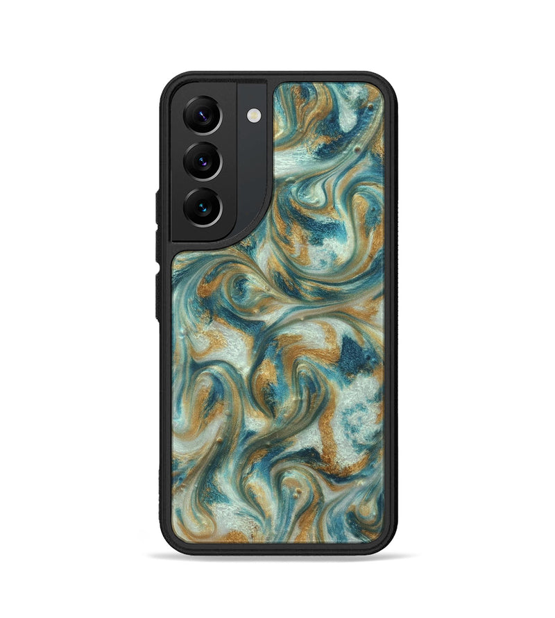 Galaxy S22 ResinArt Phone Case - Westyn (Teal & Gold, 822324)