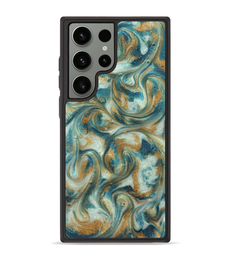 Galaxy S23 Ultra ResinArt Phone Case - Westyn (Teal & Gold, 822324)
