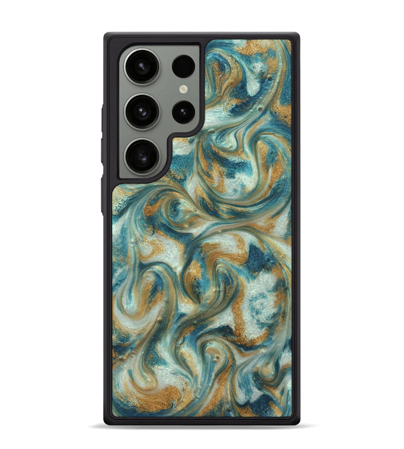 Galaxy S24 Ultra ResinArt Phone Case - Westyn (Teal & Gold, 822324)
