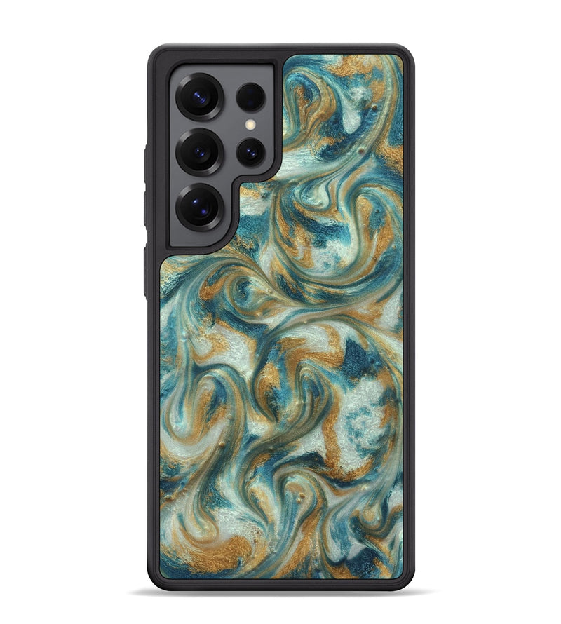 Galaxy S25 Ultra ResinArt Phone Case - Westyn (Teal & Gold, 822324)