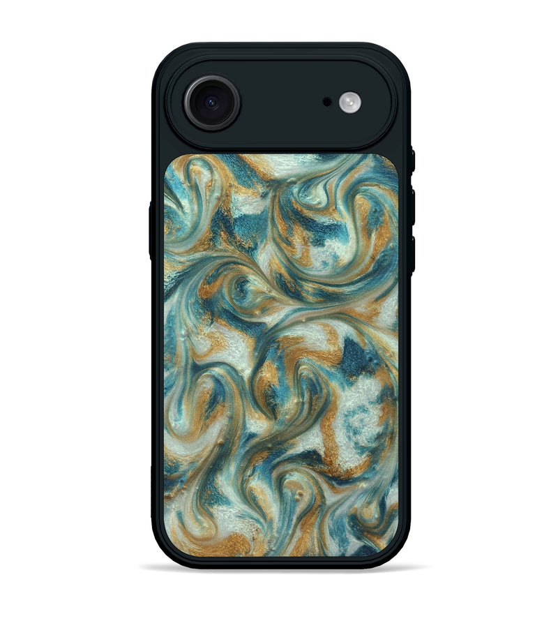iPhone 17 Air ResinArt Phone Case - Westyn (Teal & Gold, 822324)