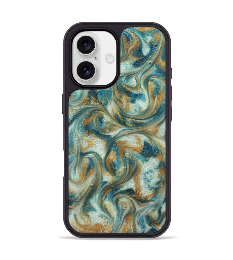 iPhone 17 ResinArt Phone Case - Westyn (Teal & Gold, 822324)