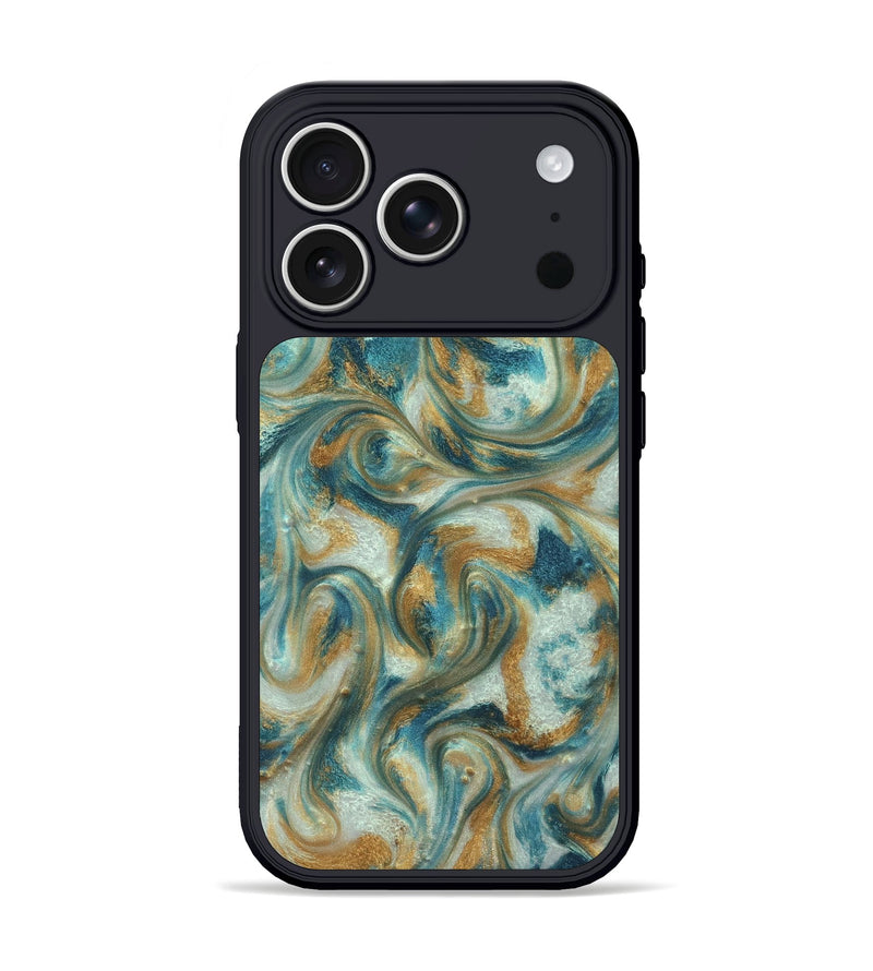 iPhone 17 Pro ResinArt Phone Case - Westyn (Teal & Gold, 822324)