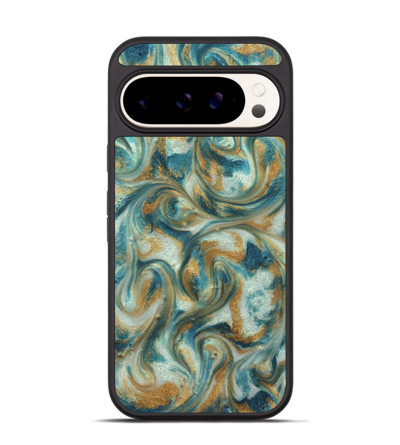 Pixel 9 ResinArt Phone Case - Westyn (Teal & Gold, 822324)