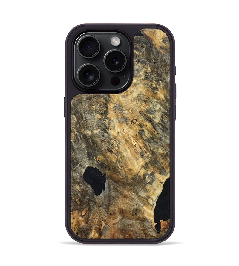 iPhone 15 Pro Wood Phone Case - Mallie (Wood Burl, 822327)