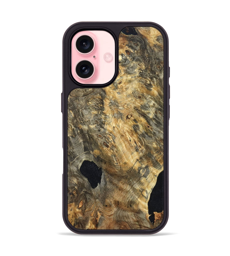 iPhone 16 Wood Phone Case - Mallie (Wood Burl, 822327)