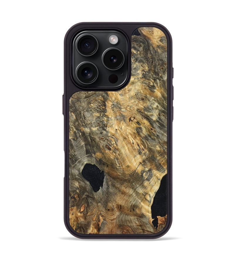 iPhone 16 Pro Wood Phone Case - Mallie (Wood Burl, 822327)