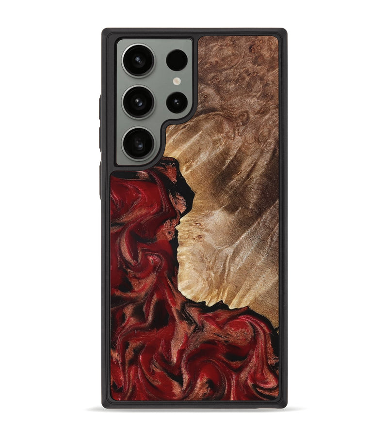 Galaxy S23 Ultra Wood Phone Case - Etta (Red, 822333)