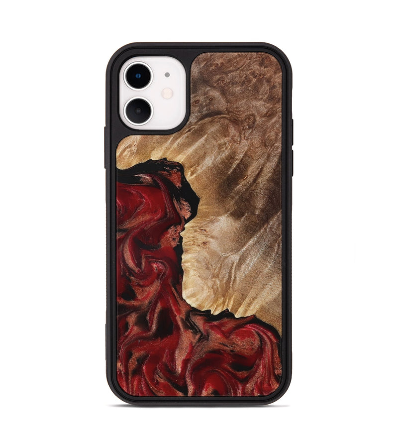 iPhone 11 Wood Phone Case - Etta (Red, 822333)