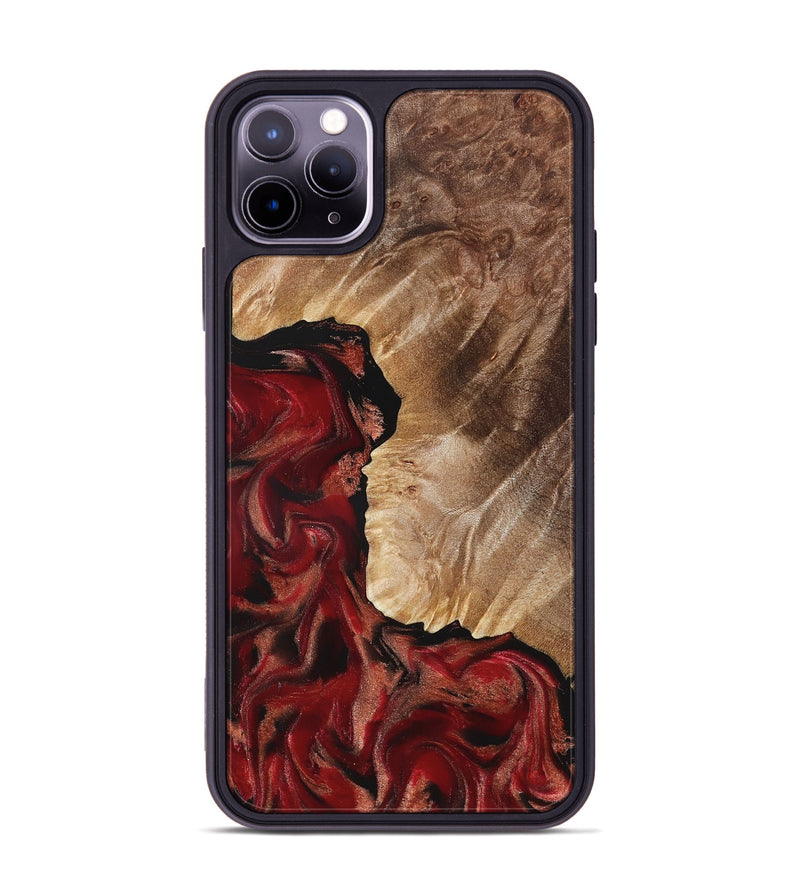 iPhone 11 Pro Max Wood Phone Case - Etta (Red, 822333)