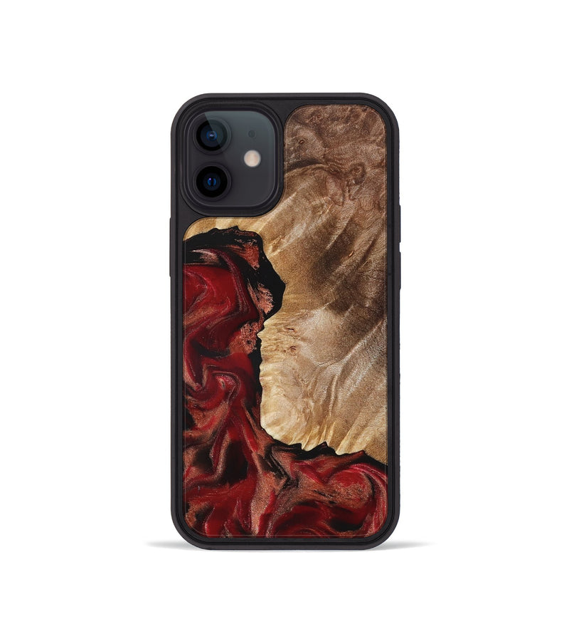 iPhone 12 mini Wood Phone Case - Etta (Red, 822333)