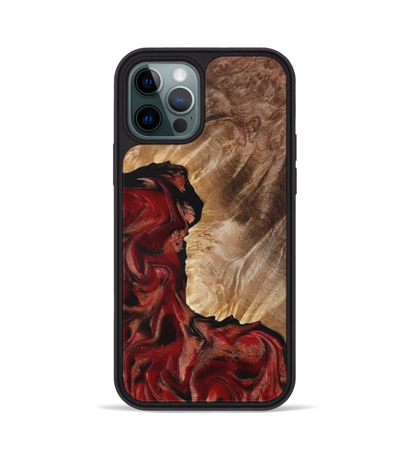 iPhone 12 Pro Wood Phone Case - Etta (Red, 822333)