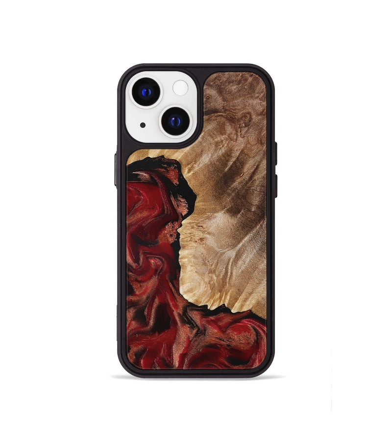 iPhone 13 mini Wood Phone Case - Etta (Red, 822333)