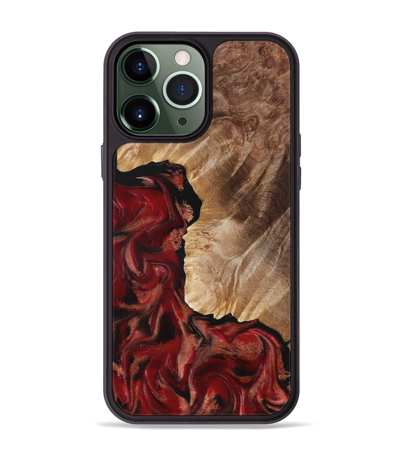 iPhone 13 Pro Max Wood Phone Case - Etta (Red, 822333)