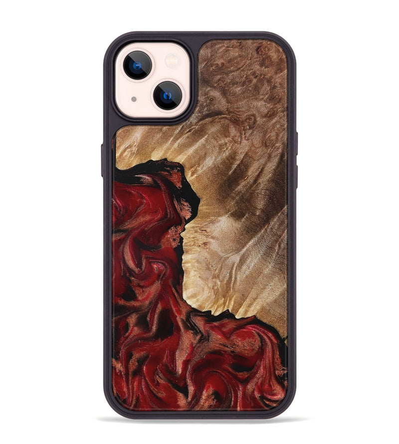 iPhone 14 Plus Wood Phone Case - Etta (Red, 822333)