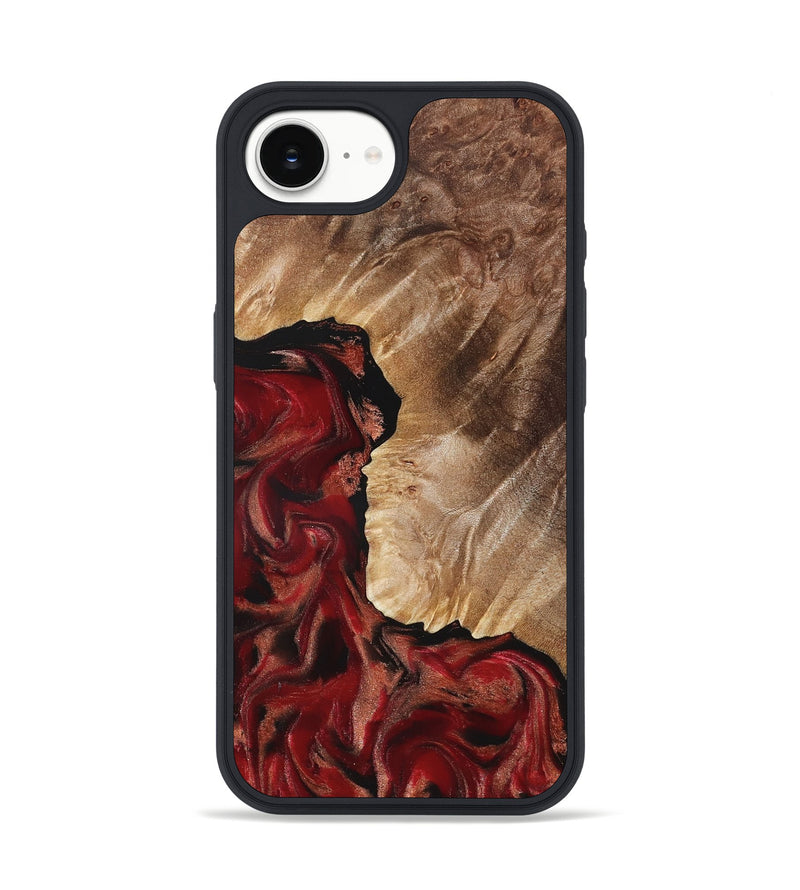 iPhone 16e Wood Phone Case - Etta (Red, 822333)