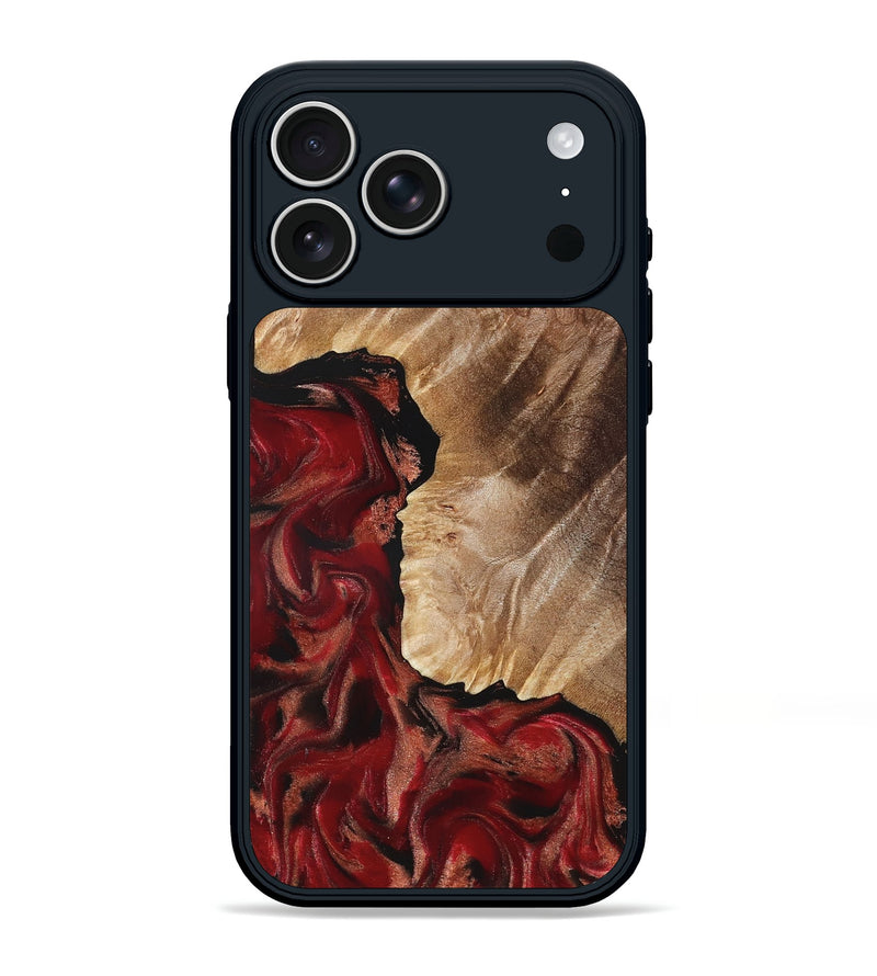 iPhone 17 Pro Max Wood Phone Case - Etta (Red, 822333)
