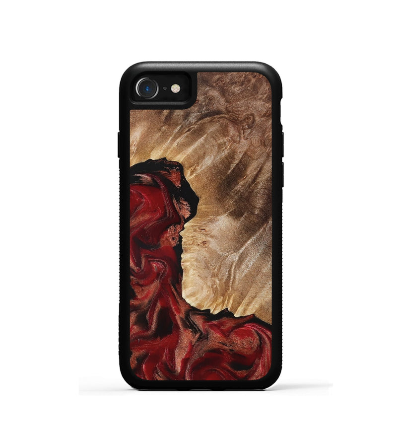 iPhone SE Wood Phone Case - Etta (Red, 822333)