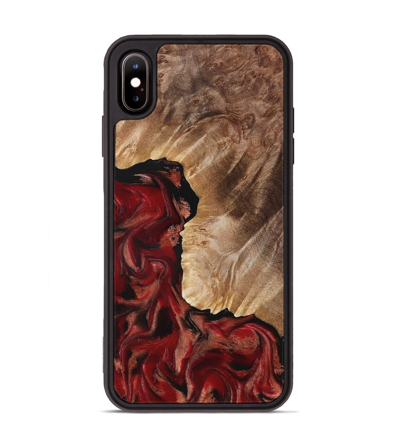 iPhone Xs Max Wood Phone Case - Etta (Red, 822333)
