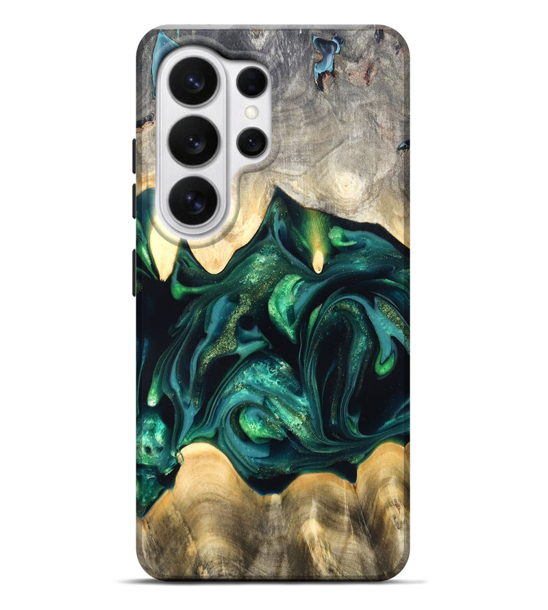 Galaxy S26 Ultra Wood Live Edge Phone Case - Tevin (Green, 822378)