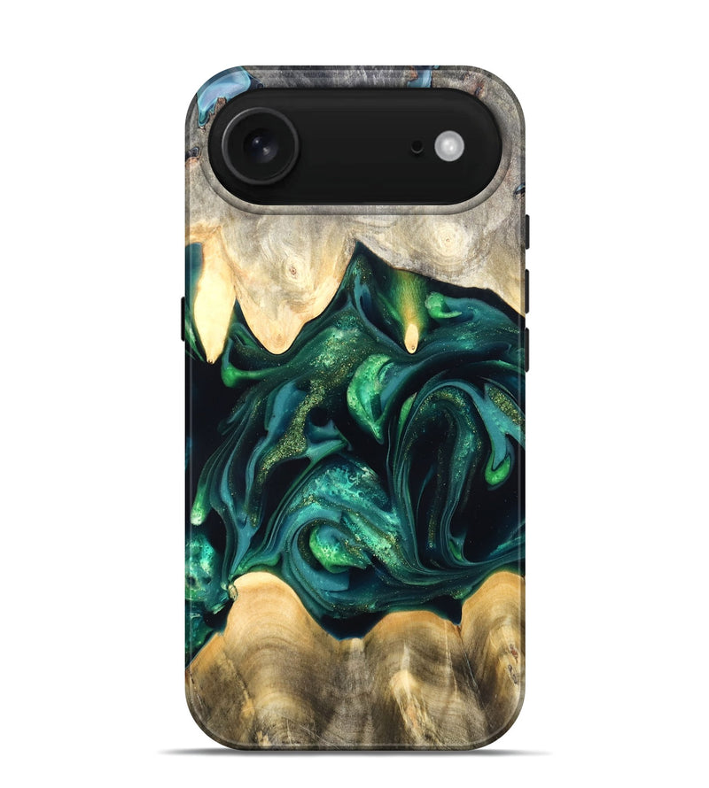 iPhone 17 Air Wood Live Edge Phone Case - Tevin (Green, 822378)