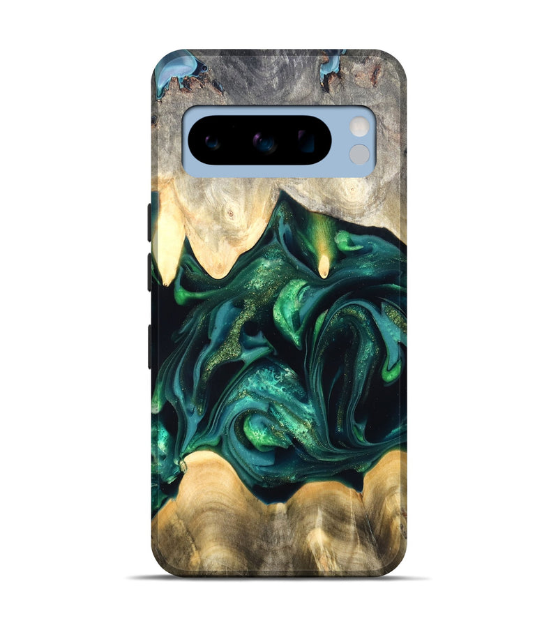 Pixel 8 Pro Wood Live Edge Phone Case - Tevin (Green, 822378)