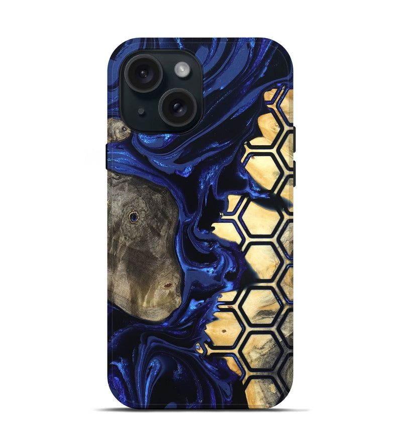iPhone 15 Wood Live Edge Phone Case - Shmuel (Pattern, 822381)