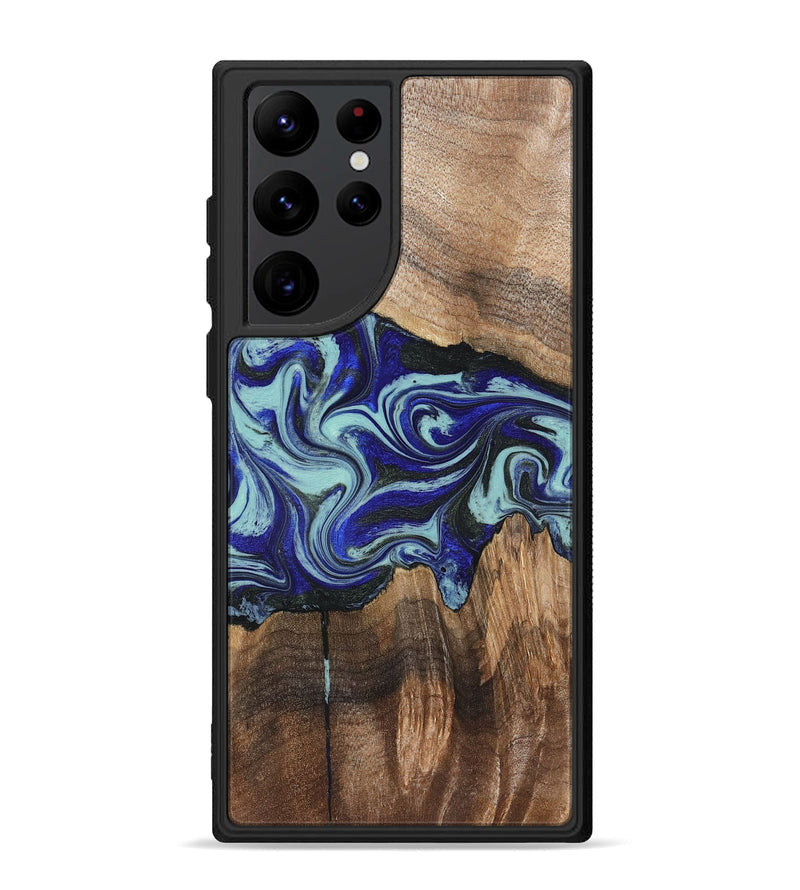 Galaxy S22 Ultra Wood Phone Case - Rylan (Blue, 822447)