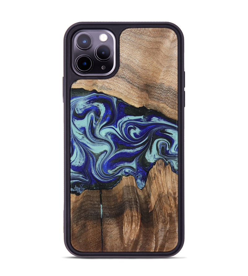 iPhone 11 Pro Max Wood Phone Case - Rylan (Blue, 822447)