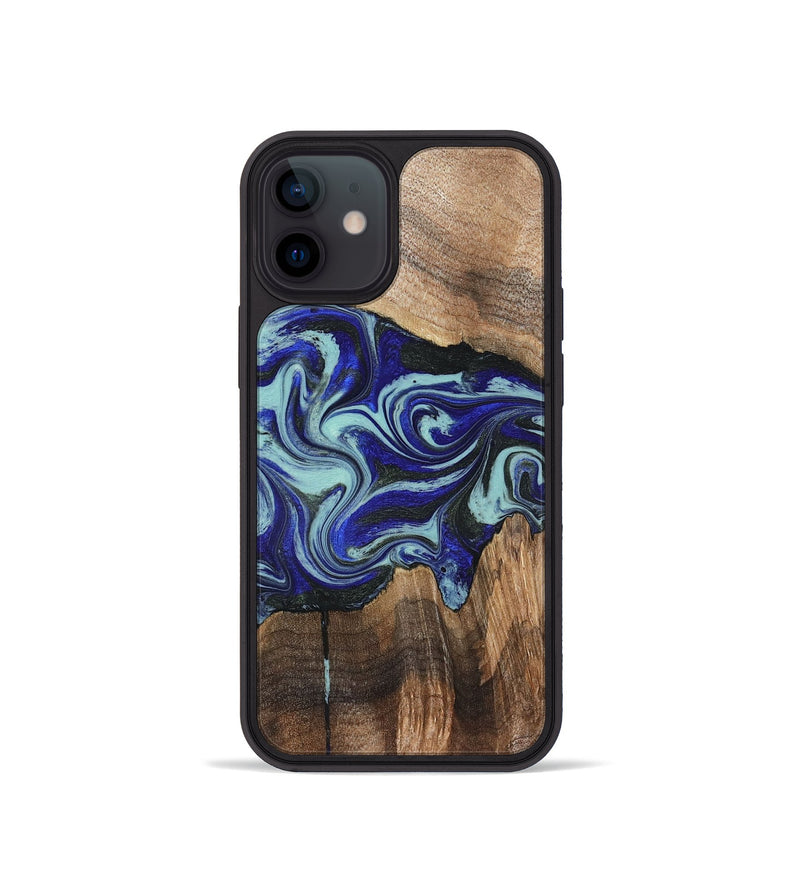 iPhone 12 mini Wood Phone Case - Rylan (Blue, 822447)
