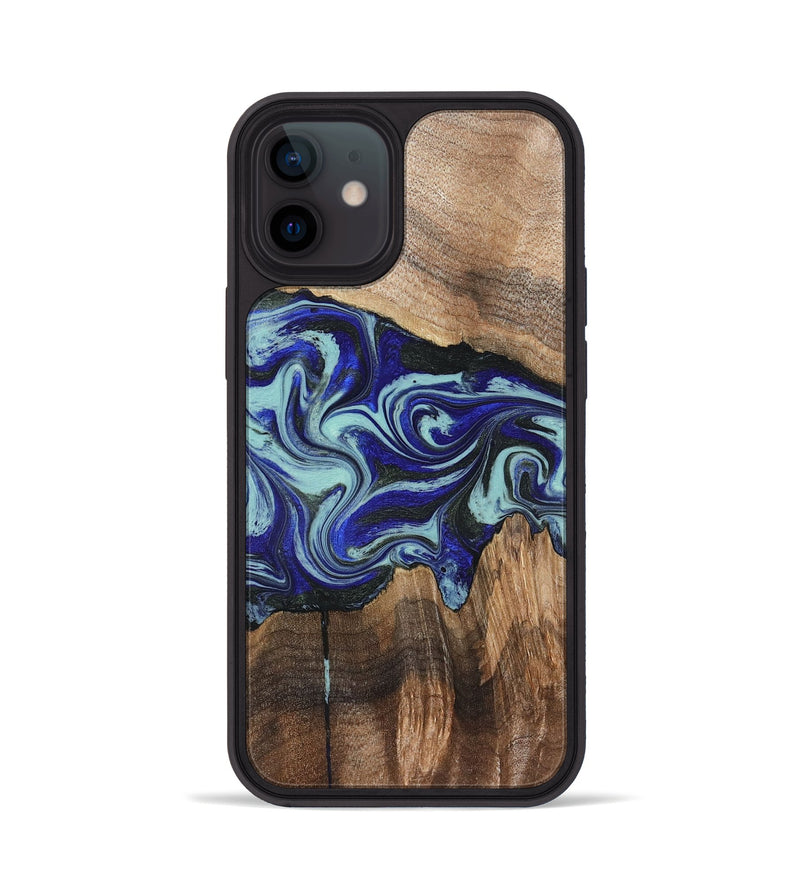 iPhone 12 Wood Phone Case - Rylan (Blue, 822447)