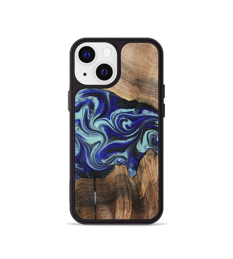iPhone 13 mini Wood Phone Case - Rylan (Blue, 822447)