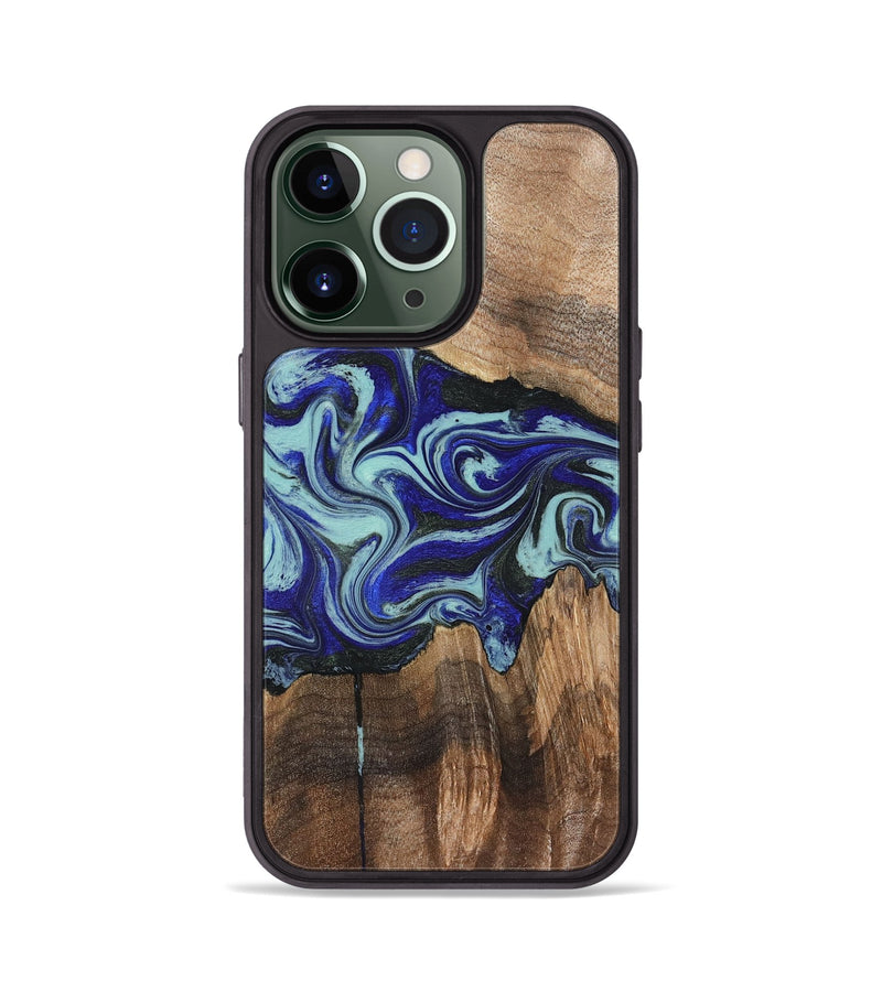 iPhone 13 Pro Wood Phone Case - Rylan (Blue, 822447)