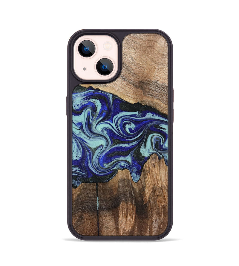 iPhone 14 Wood Phone Case - Rylan (Blue, 822447)