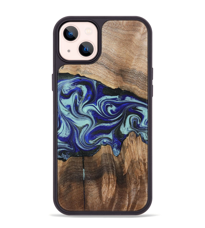 iPhone 14 Plus Wood Phone Case - Rylan (Blue, 822447)